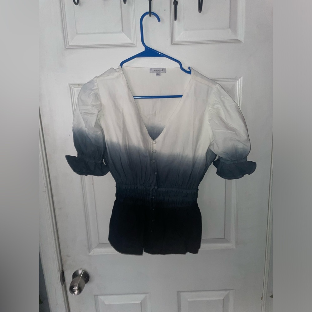 White Birch Ombré Blouse.     NWOT